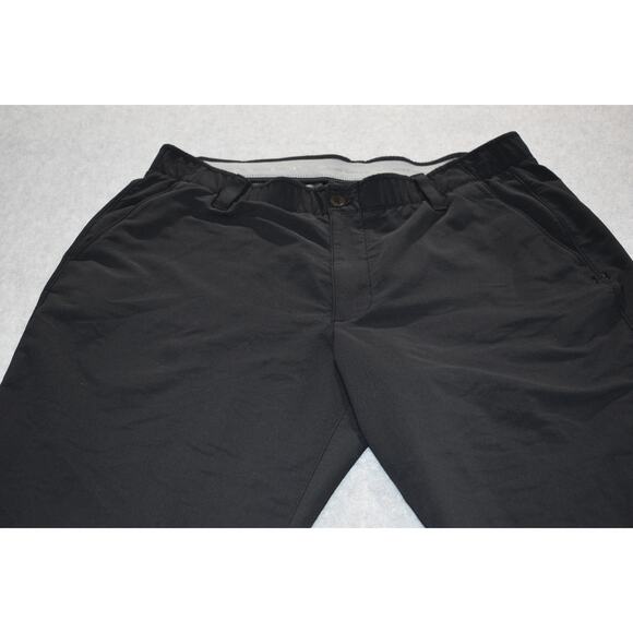Under Armour Golf Pants Mens Size 38 x 32 Performance Polyester Black FLAT - Picture 2 of 9